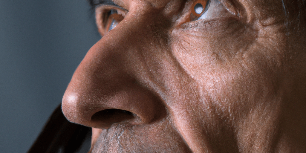 DALL·E 2023-01-16 10.26.59 – A close up, studio photographic portrait of an ancient shaman looking far with an absorbed look, in 4_3